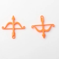 Nahaufnahme hellorangefarbener Legierungs-Cupid Bogen und Pfeil Anhänger für DIY Schmuck - Orange