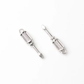 Detail view of silver alloy screwdriver pendant with textured handle for DIY jewelry making - Silver