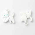 Détails de breloques chat blanc en alliage pour la création de bijoux DIY créatifs - Blanc