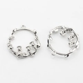 Detailed view of lily of the valley alloy wreath pendants for DIY jewelry crafting - Silver