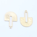 Golden geometric hollow fan pendant parts for DIY bohemian jewelry making accessories - Radiant Matte (Matte Gold)
