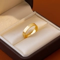 Minimalist 18k gold-plated ring featuring a unique hammered honeycomb texture - Band Ring / 18K Gold Hammered (7#)