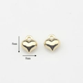 Detalle de mini colgantes de corazón en aleación dorada de 8 mm con acabado pulido para DIY - Corazón-Dorado Pequeño