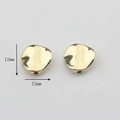 Foto macro de cuentas de aleación dorada ondulada de 12mm para accesorios de joyería - Irregular