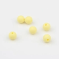 Detalle de cuentas redondas de silicona amarillo pálido de 9mm con agujeros para DIY - Amarillo claro