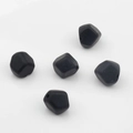 Cinque perle sfaccettate in silicone nero per gioielli fai da te e dentizione neonati - Nero