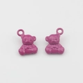 Detailweergave van paarse 3D-beertjes voor DIY-sieraden en handgemaakte accessoires - Rozerood