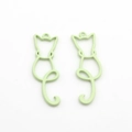 Détail de breloques chat en alliage métallique vert menthe pour création de bijoux - Vert