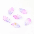 Détail de perles en verre iris avec dégradé rose-violet et feuille d'or pour bricolage - Violet Avec Feuille d'Or