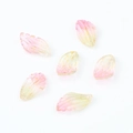 Détail macro de pétales d'iris en verre dégradé rose et jaune avec paillettes dorées - Dégradé Jaune Rose