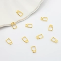 Golden perfume bottle shaped hollow frame pendants for DIY earring making and crafts - Gold