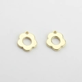 Detailed view of hollow plum blossom charms for DIY necklaces and bracelets - Flower-Gold