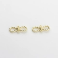 Détails de connecteurs bijoux infini dorés avec texture torsadée pour colliers DIY - Dorure