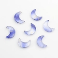 Mond-Glasperlen-Set mit blau-violettem Farbverlauf und Goldfolien-Galaxie-Effekt - Dunkelblau