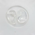 Transparent crystal yin yang fish pendants in crescent moon shape for DIY jewelry making - White Crystal