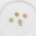 Golden flower-shaped 5mm spacer beads for handmade DIY jewelry and craft accessories - Small / Gold