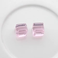 8mm hellrosa quadratische Kristallglasperlen im facettierten Würfeldesign für DIY - Hellrosa