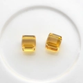 8mm goldene quadratische Kristallglasperlen mit facettiertem Würfeldesign für DIY-Schmuck - Goldgelb