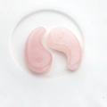 Pink rose quartz yin yang moon pendants for DIY jewelry making and crystal necklaces - Crystal Pink