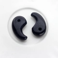 Blue goldstone crescent pendants with polished finish and starry ying yang design - Blue Goldstone