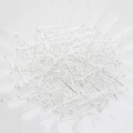 Macro shot of silver plated copper ball head pins for DIY jewelry making and pearl pendants - Extended Version / Silver