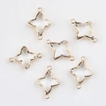 Pendentifs en cristal en forme d'étoile dorée avec doubles boucles pour bijoux DIY - Transparent