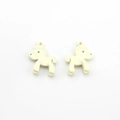 Dettaglio di ciondoli a forma di pony color crema opaco per gioielli fai da te con anello - Bianco