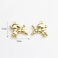 Detail of 21x22mm gold balloon dog pendants for DIY jewelry making accessories - Dog
