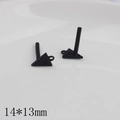 Matte black rubber lacquer triangle stud earring base 14x13mm DIY findings - 14*13mm Triangle (06)