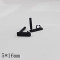 Matte black T-shaped earrings accessories with 5x16mm size and hardware connector - 5*16mm T-Shape Finding (11)