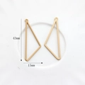 Detail of matte gold irregular triangle charms for DIY jewelry with 43mm height scale - Asymmetric Triangle Style (03) / Gold