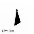DIY black geometric triangle pendant 12x42mm for handmade jewelry and earrings - Triangle