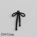 Pendentif nœud noir mat 20x32mm pour boucles d'oreilles DIY et artisanat - Long Nœud