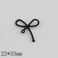 Pendentif nœud noir mat pour la création de bijoux de boucles d'oreilles, 22x33mm - Style à Noeud Court