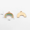 Détail d'un pendentif arc-en-ciel coloré avec dimensions de 17mm x 24mm pour bijoux DIY - Style Arc-en-ciel 01 (01)