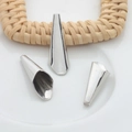 Trois perles coniques en métal argenté pour la fabrication de bijoux DIY et colliers - Argent