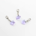 Detail of purple star crystal charms with silver lobster clasps for handmade crafts - Crystal Purple