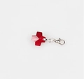 Pendentif croix en cristal rouge brillant avec fermoir mousqueton argenté pour bijoux - Rouge Vif