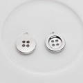 Zilveren mini-knoophangers met vier gaten voor het maken van DIY-sieraden en vlijt - Zilver