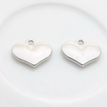Colgantes de aleación con forma de corazón plateado para creación de joyas DIY suaves - Plateado