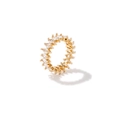 Anello eternity con zirconi marquise incastonati in una fascia geometrica dorata - US 6 / Placcato Oro (Zircone Bianco)