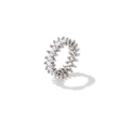 Elegante anello eternity in argento con zirconi marquise e incastonatura a griffe - US 6 / Argento (Zirconia Bianca)
