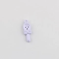 Detail of light purple spoon pendant with cute smiley face and bow for DIY jewelry making - Purple