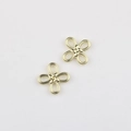 Detail of golden flower knot alloy pendants for DIY jewelry making accessories - Gold Plating