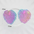 Ciondoli a foglia di monstera arcobaleno con design cavo per creazione gioielli - Foglia di Monstera (Foglia 3)