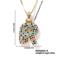 Ciondolo lettera R dorato con zirconi colorati e dimensioni indicate nell'immagine - Oro Multicolore R