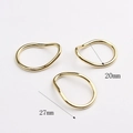 Detailed view of 20x27mm gold zinc alloy irregular geometric hollow pendants for DIY - Small / Gold