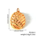 Ciondolo a forma di anatra dorato traforato, 2,6x1,9cm con design ovale intrecciato - Ciondolo Solo (Senza Catena) Dorato (P5156-2)