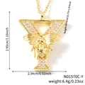 Collana dorata lettera Y con ape e cristalli, misura 2.95x2.34cm, peso totale 6.4g - Collana Lettera Y (N01570C-Y)