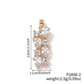 Ciondolo verticale in oro rosa con scintillanti zirconi AAA con taglio a pera - Stile Gemma Trasparente (P2898-2)